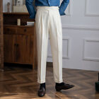 Mens Summer Vintage Gurkha Pants Straight Cotton Naples Pants Trousers Size gift