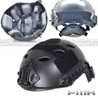 ELMETTO US HELMET FAST PJ SIMPLE FMA IN ABS CON SLITTE MILITARE SOFTAIR BLACK