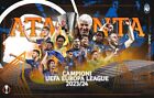 Striscione PVC occhiellato ATALANTA Campione d Europa 155x100cm