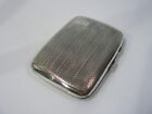 ANTIQUE ART DECO GEORGE V SOLID SILVER CUSHION SHAPED CIGARETTE CASE 1929