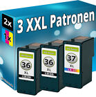 Set 3x TINTE PATRONEN für LEXMARK 36+37 XL X3650 X4650 X5650 X6650 X6675 Z2420