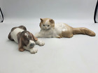 Lovely LLadro Nao Cat & Dog Porcelain Figurines