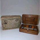 Antique Gillette Big Fellow Safety Razor w/ Original Box & Wooden Case