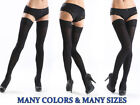 Lace Top 40 60 100 DEN Hold-Ups Stockings Sizes M-XXXXL plus size many colours