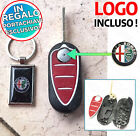 Guscio CHIAVE 3 Tasti + PORTACHIAVI con LOGO Alfa Romeo Mito Giulietta