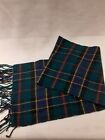 Clans of Scotland Green Red Yellow Tartan Check Pure New Wool Scarf Plaid Fringe