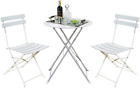 Tavolo con sedie Set Bistro Giotto Bianco Sat. FS460 tavolino 60 cm diam 3 pezzi