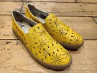 QVC Rieker Perforated Slip On Shoe Yellow Size 6.5 EU 40 RRP £ 63