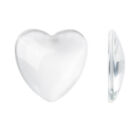 HEART CLEAR GLASS DOMED CABOCHONS 18mm, 20mm 25mm