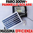 ⭐QUALITA  TOP⭐FARO LED 200w + PANNELLO SOLARE + TELECOMANDO per CASA E GIARDINO