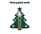 Regalo Natale: 6 porta posate albero Natale VERDE, idee regalo Natale, regali
