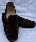 John White Naples Brown Suede Slip-on Loafers Driving Shoes UK 9 EU 43 VGC