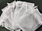 20 x Organza Bags Pouches 11x8cm plain white jewellery favours gifts fabric mesh