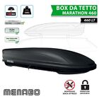 BOX BAULE DA TETTO SHUTTLE AEREODINAMICO PER AUTO MARATHON 460 LT DARK MENABO