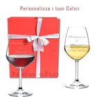 Calice di vino confezione regalo incisione personalizzata 2 bicchieri bormioli