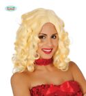 Parrucca Melena riccia bionda donna travestimento carnevale