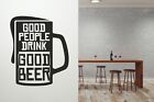 Wall Quote "Good People Drink Good Beer" Art Sticker Modern Decal Decor Transfer