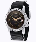 Glycine Airman Noon Purist 24-Stunden Quadrante Vetro Zaffiro 5 Atm Wr GL0377