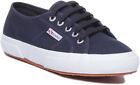 Superga 2750 Cotu Classic Canvas Lace Up Trainers Navy-F Avorio Mens UK 6 - 12