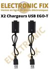 X2 Chargeurs USB pour Ego-T cigarette électronique sans nicotine et sans liquide