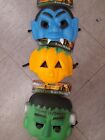 3 x Halloween Masks Frankenstein, Dracula & Pumpkin New