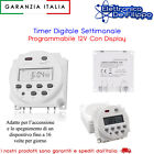 Timer Digitale Settimanale Programmabile 12V Con Display