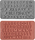 2 Stampi Alfanumerici, Stampi in Silicone, Stampi per Cioccolatini, Stampi per C