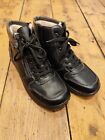 QVC Rieker Water Resistant Leather Ankle Boots Black Size 7.5 UK EU 41  RRP £72