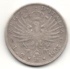 ITALIA Regno 1907 - KM33 - MB+ 2 Lire aquila argento #S#WEU