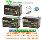 kit Batteria CICLICA al piombo 12V 12Ah per biciclette elettriche o 14ah