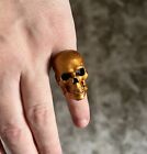 Anello Teschio Realizzato In Resina E Dipinto A Mano