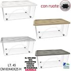 BOX STORAGE BAULE CONTENITORE DUNE CM 60X40X25 H - LT. 45 CON RUOTE COPERCHIO