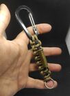 Portachiavi  Paracord Brown Con Moschettone In Metallo - Bossolo Cal 357 Magnum