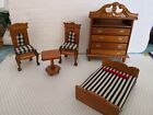 Set Vintage Mobili Casa Bambole miniatura, legno house dolls mini arredo legno