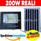 💡FARO LED 200 w +⭐PANNELLO SOLARE FOTOVOLTAICO ⭐TELECOMANDO per CASA E GIARDINO