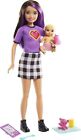 MATTEL BARBIE SKIPPER BABYSITTERS INC BAMBOLA BRUNA CON BAMBINO