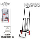 Carrello Portapacchi Pieghevole Portatutto 2 Ruote in PU Portata 25Kg / 50kg