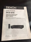 denon dcd 910 cd player manual