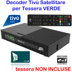Decoder Satellitare certificat Tivusat Tivu Sat Tessera Tvsat Non Inclusa Nuovo