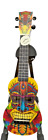 Mahalo Ukulele Soprano Tiki Teschio Borsa Inclusa Legno Serie Art Tiki Giallo