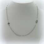 Collana rosario in argento 925  pietre nere