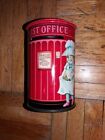 Vintage Retro Tin Plate Money Box Post Office cassetta delle lettere metal