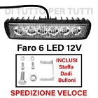 FARO A LED 12V 6 LED BARRA A LED SUPPLEMENTARE PER AUTO MOTO FUORISTRADA BEAM