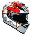 Casco integrale moto Agv K3 sv Bubble grey white red helmet casque