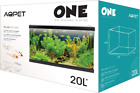 One Mini Acquario in Vetro Colore Nero 20 Litri Completo Di Accessori 36X22X26H