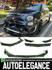 FRONT LIP ADATTO PER FIAT 500 ABARTH SPLITTER PARAURTI ANTERIORE NERO LUCIDO ABS