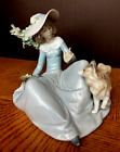 Lladro "Not Too Close" Girl and Dog w/Bird Nest Figurine #5781 - Mint