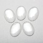 Transparent Clear Oval Glass Cabochon Flat Back Crystal Magnify Base Cover DIY