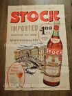 STOCK TRIESTE liquore vermouth vecchio manifesto poster affiche vintage 1