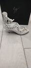 GIUSEPPE ZANOTTI Scarpa Sandalo Pelle Bianco Donna Cn Borchie Size Eu 34,5 ZN10R